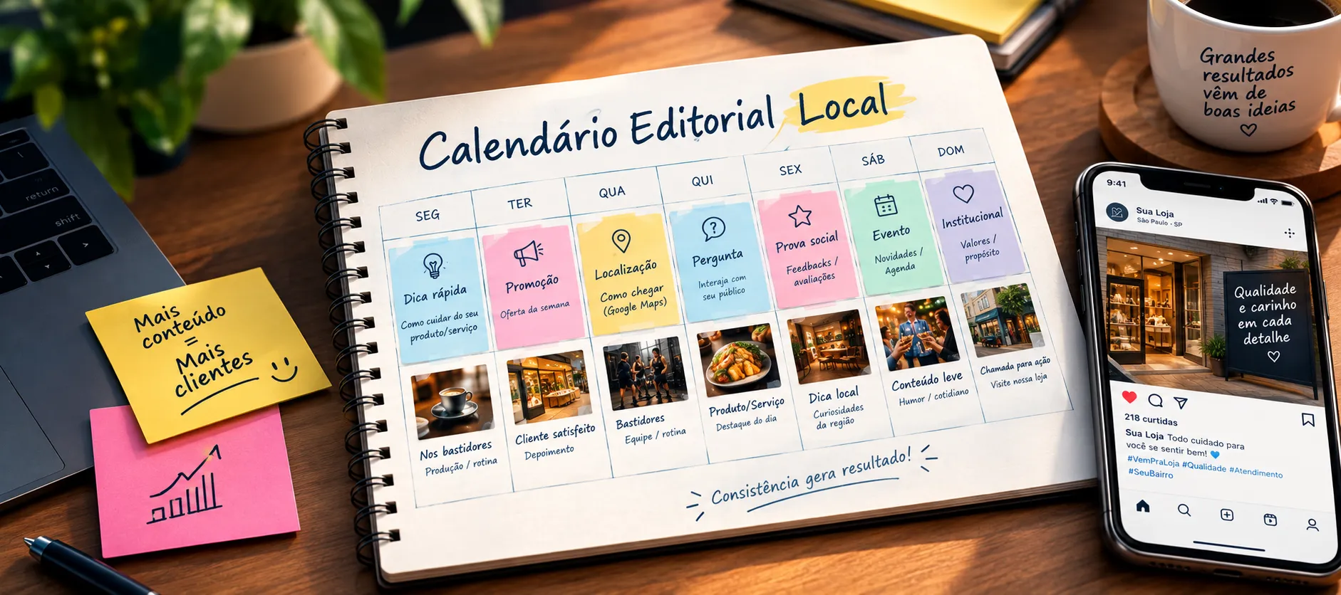 Calendário editorial local