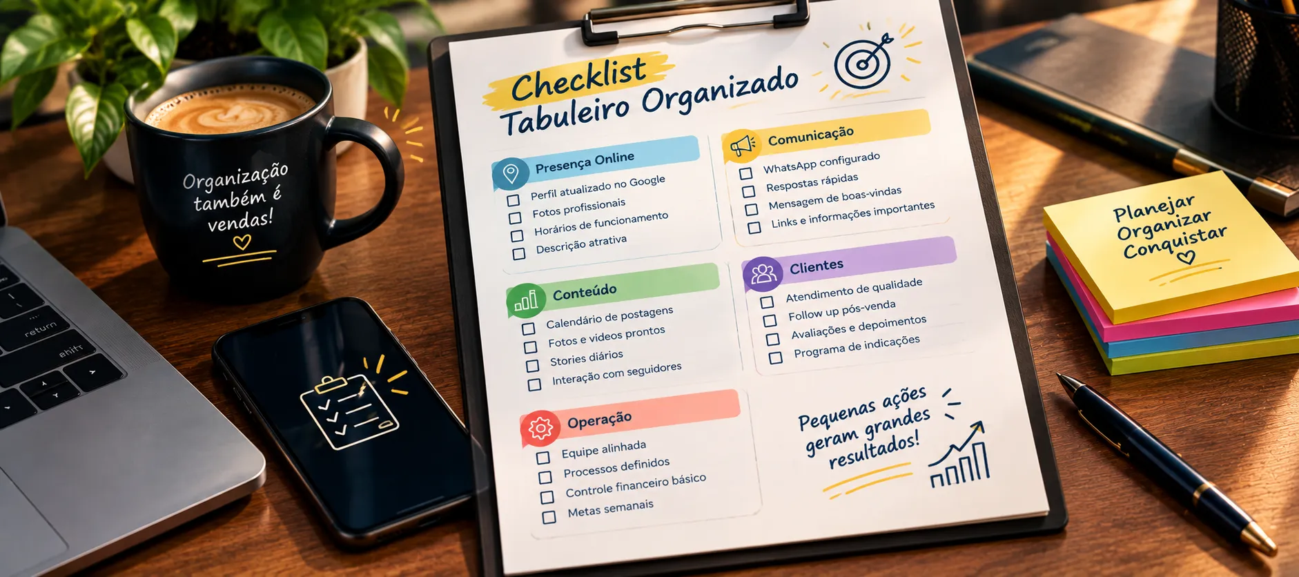 Checklist Tabuleiro Organizado